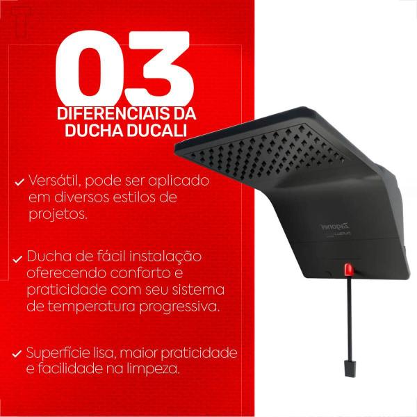 Imagem de Ducha zagonel ducali eletronica preto 220v 6800w