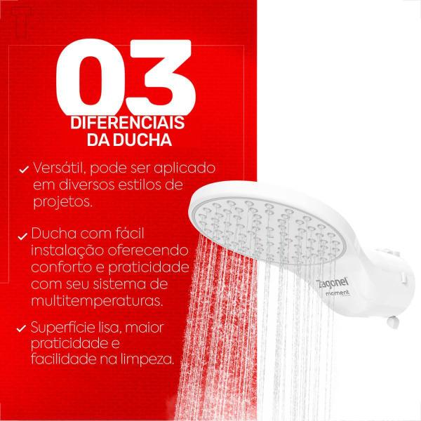 Imagem de Ducha zagonel moment 4 temperatura branco 127v 5500w