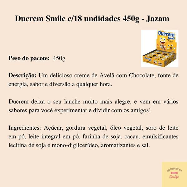 Ducrem Smile Com 18 unidades 450g - Jazam Imagem de Ducrem Smile Com 18 unidades 450g - Jazam