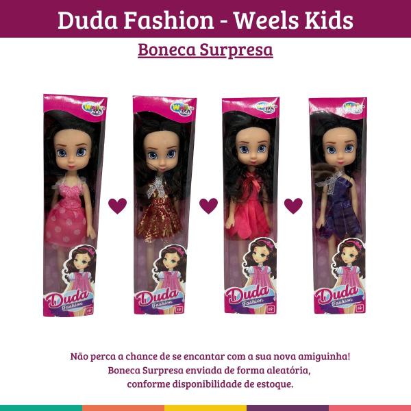 Imagem de Duda Fashion Cabelo Escuro Solto Bonequinha Sortida Wellmix