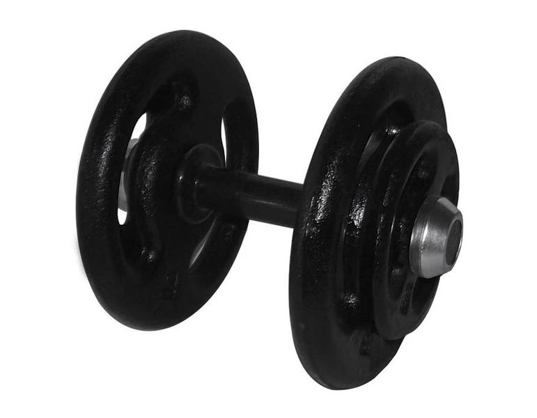 Dumbbell Pintado Pegada Emborrachada Academia Fitness 18kg - ANILHAS FITNESS Imagem de Dumbbell Pintado Pegada Emborrachada Academia Fitness 18kg