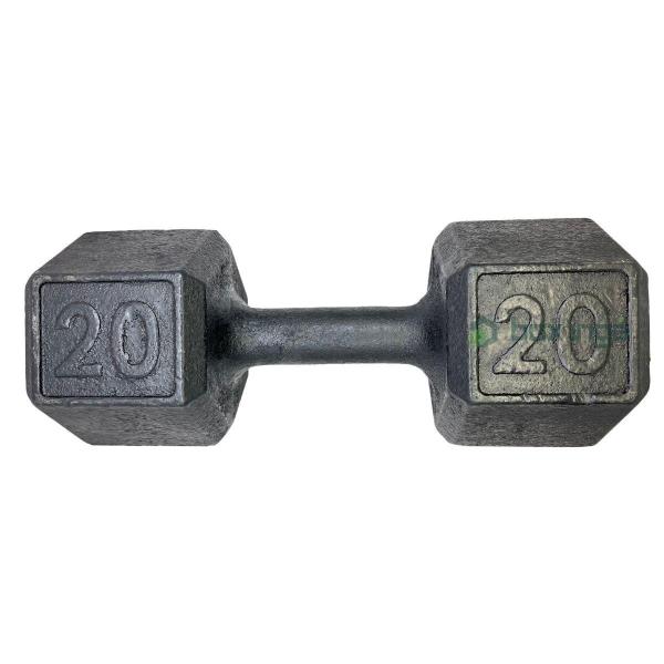 Imagem de Dumbell Sextavado de Ferro Fundido Pintado - 20 Kg