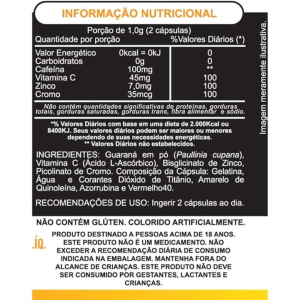 Imagem de Duom Slim Cafeína Vitamina C Zinco e Cromo 60 Capsulas