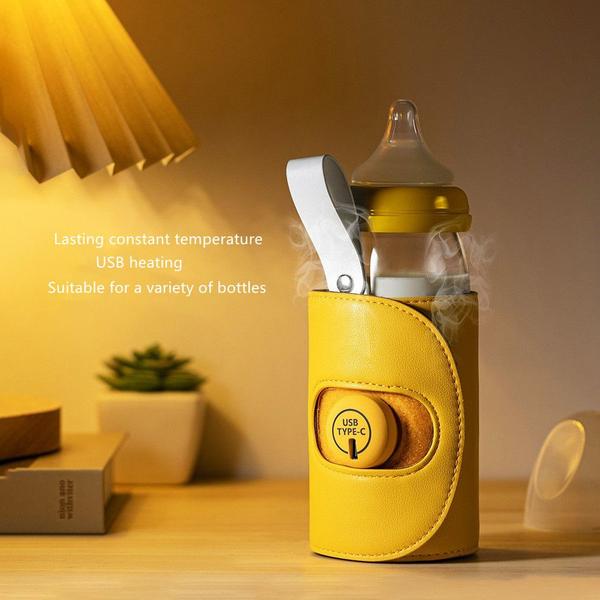 Dupla modificação USB Baby Mamadeira Mais quente Material de silicone não derrapou leite mais quente bebê 50 70mm segurança de garrafa rápido para recém-nascidos bebê Aquecedores e Esterilizadores (amarelo) - HTTN Imagem de Dupla modificação USB Baby Mamadeira Mais quente Material de silicone não derrapou leite mais quente bebê 50 70mm segurança de garrafa rápido para recém-nascidos bebê Aquecedores e Esterilizadores (amarelo)