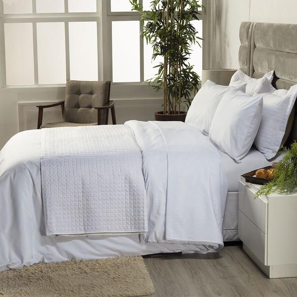 Imagem de Duvet Solteiro Liso Hotelaria Percal 160 fios 1,60m x 2,50m