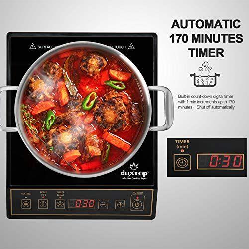 Imagem de Duxtop 1800W portátil indução cooktop queimador de bancada, ouro 9120MC/BT-M20B