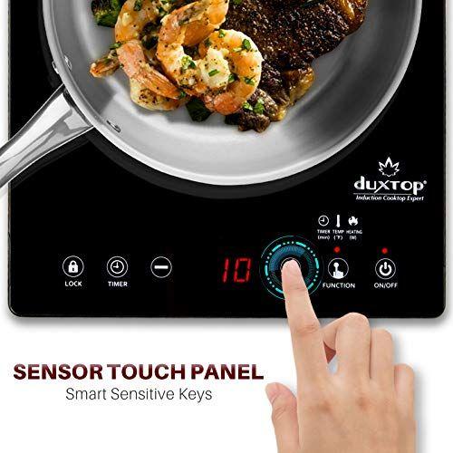 Duxtop Cooktop Portátil de Indução 1800W, Painel Sensor e Vidro Completo Imagem de Duxtop Cooktop Portátil de Indução 1800W, Painel Sensor e Vidro Completo