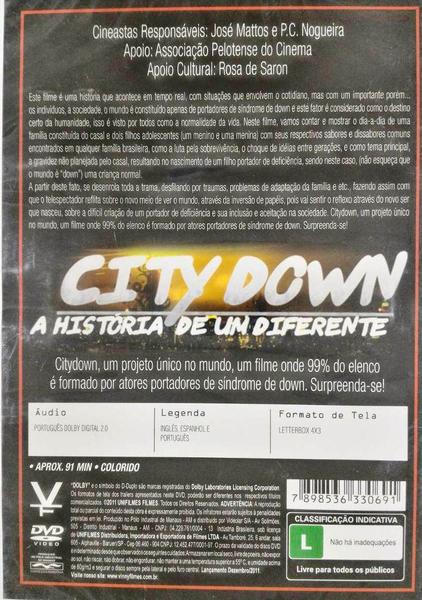 DVD City Down - A História de Um Diferente - Vinny Filmes Imagem de DVD City Down - A História de Um Diferente