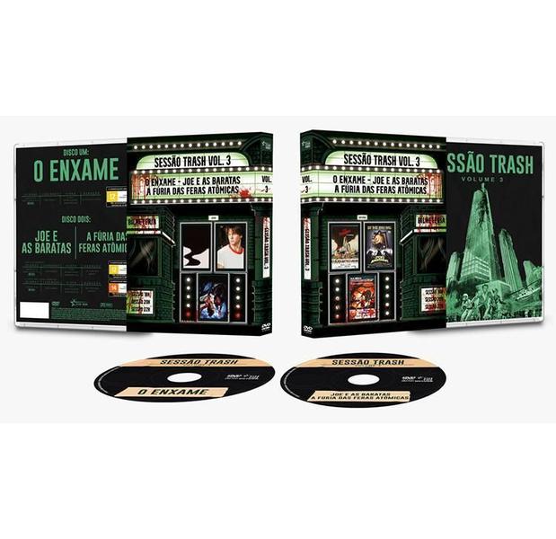 DVD Duplo: O Enxame, Joe e as Baratas, A Fúria das Feras - Star Vídeo Imagem de DVD Duplo: O Enxame, Joe e as Baratas, A Fúria das Feras