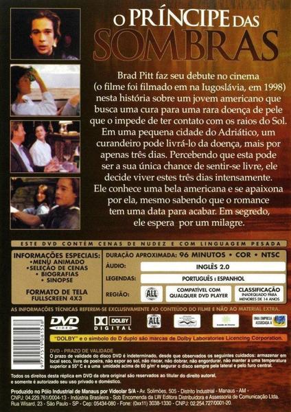 DVD O Príncipe das Sombras - Brad Pitt - NBO Imagem de DVD O Príncipe das Sombras - Brad Pitt