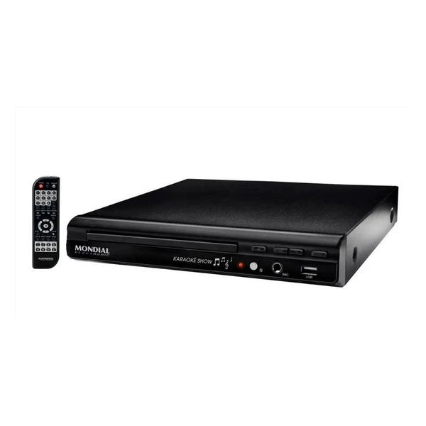 DVD Player Mondial D 20 com Função Karaokê e USB Bivolt Loi DVD Player Mondial D 20 com Função Karaokê e USB Bivolt Loi