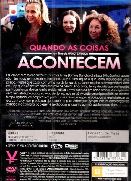DVD Quando As Coisas Acontecem Mira Sorvino Tammy Blanchard - AMZ Imagem de DVD Quando As Coisas Acontecem Mira Sorvino Tammy Blanchard