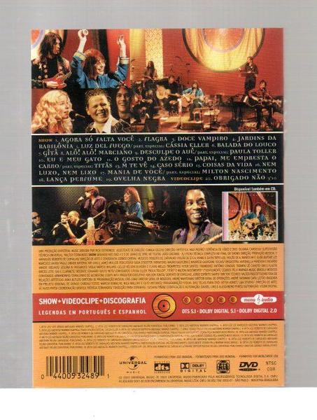 Dvd Rita Lee - Acústico / Raro - Música Sertaneja - Magazine Odeblanco