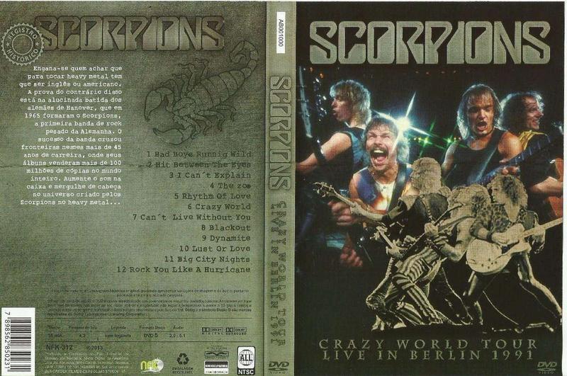 DVD Scorpions Crazy World Tour Live In Berlin 1991 Original