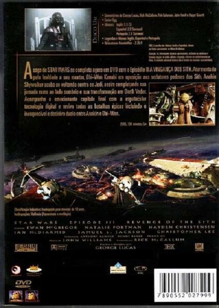DVD Star Wars III A Vinganca Dos Sith - Minissérie e Séries de TV