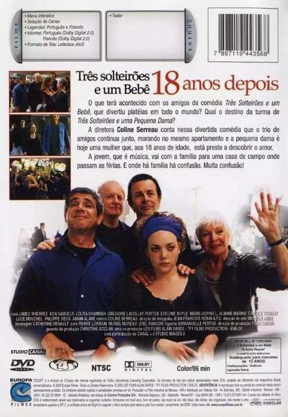 DVD Três Solteirões e um Bebê 18 Anos Depois - EUROPA FILMES Imagem de DVD Três Solteirões e um Bebê 18 Anos Depois