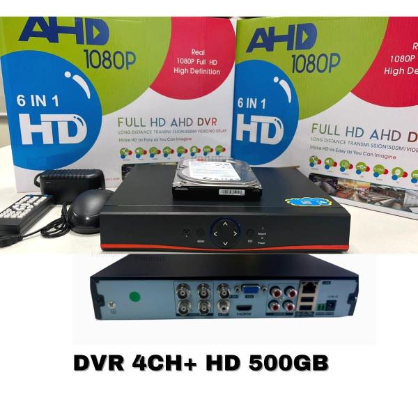 Imagem de Dvr 4 Canais - Full Hd 1080P 6Em1 + Hd 500Gb App Xmeye