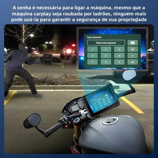 Imagem de DVR De Motocicleta À Prova D'água De 5 Polegadas Com Tela LCD De Navegação GPS Automática Sem Fio