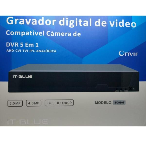 Imagem de Dvr Full Hd 8 Canais 5.0Mp Com Fonte E Mouse Itblue