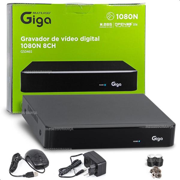 Imagem de Dvr Giga Hd 8 Canais Digital 4 Em 1 Open Hd 1080n Gs0465