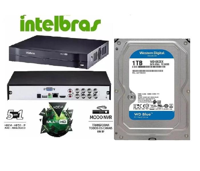 Imagem de Dvr gravador INTELBRAS 8 canais Full hd + hd 1TB