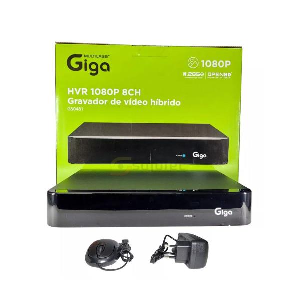 Imagem de DVR HVR 1080P FullHD 2MP 8 Canais GS481 Giga Segurança Total