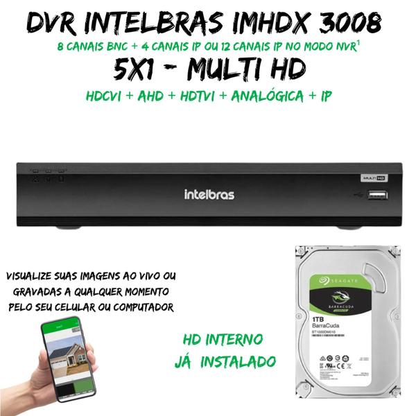 Imagem de Dvr Multi Hd Intelbras IMhdx 3008 C/HD 1TB