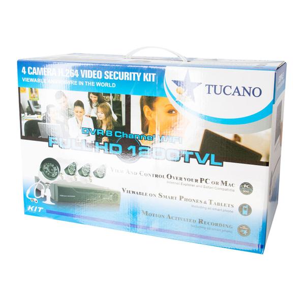 Imagem de DVR Tucano K-04 - 8 Canais - Kit 4 Cameras - HD - Preto