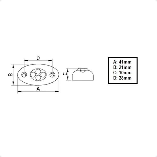 Imagem de e1070 Luz de Cortesia Led Branco 12v Barcos Motorhome