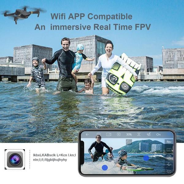 Imagem de E58 RC Quadcopter Mini Drone WIFI FPV Profissional Com 4k