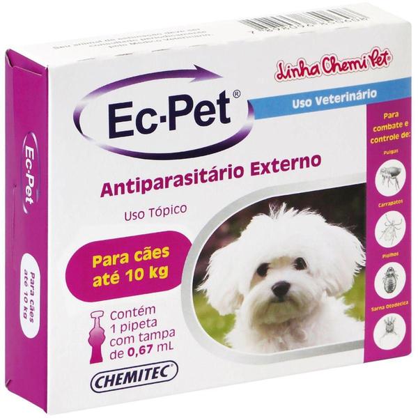 Imagem de Ec pet pipeta 0,67ml 01 a 10kg chemitec pet - CHEMITEC AGRO VET