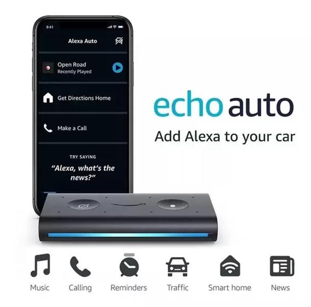 Imagem de Echo auto alexa Para Carro Caminhão Motorista assistente bluetooth Comando De voz - Amazon