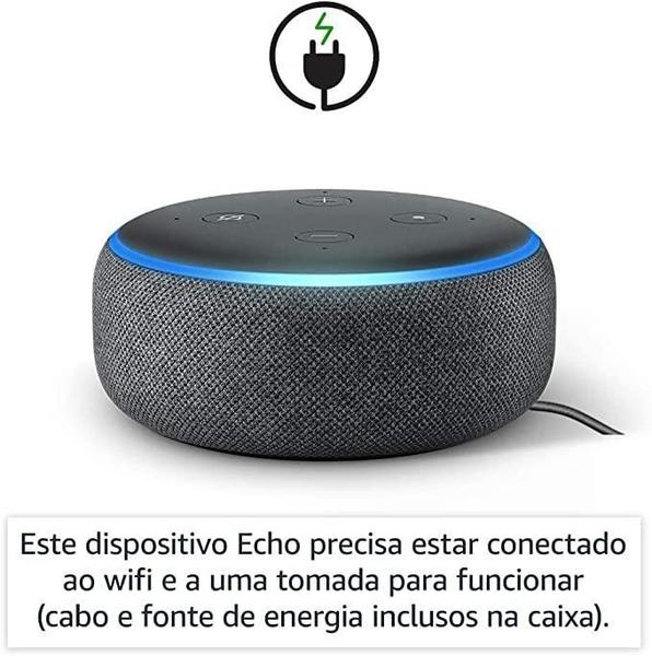 Imagem de Echo Dot 3 Geração Smart Speaker Com Assistente Preto