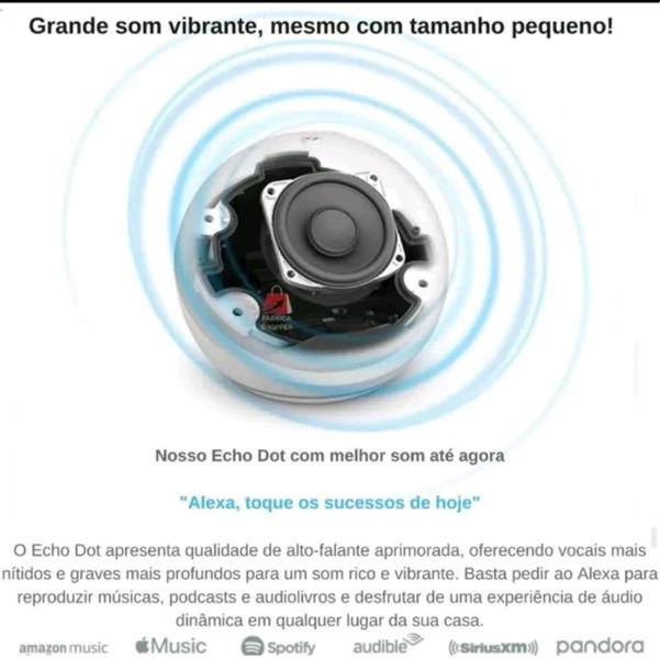 Imagem de Echo Dot 5 Geração com Alexa 100% Original  - Amazon Cor Azul