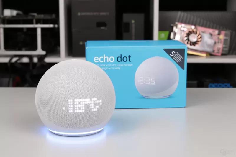Imagem de Echo Dot (5 geração) com Relógio e Alexa Música, C/ mais de 51 IDIOMAS  Casa Inteligente - BRANCO