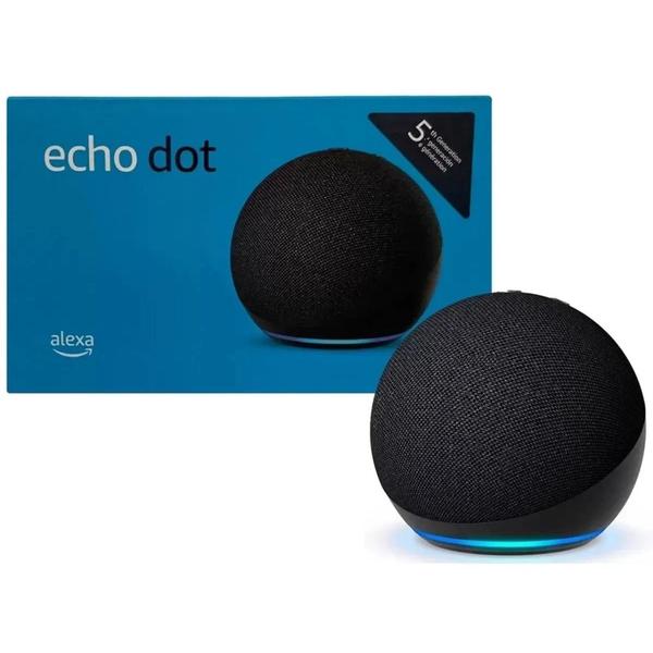 Imagem de Echo Dot 5 Geraçao Smart Speaker com Alexa -  Glacier Black Preta