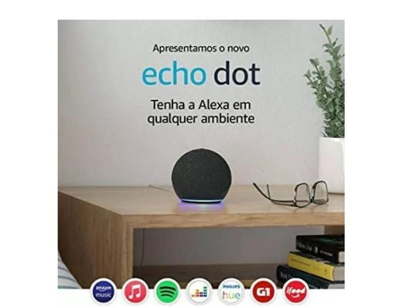 Imagem de Echo Dot Alexa 5 Geração Novo Processador Som Premium -Pto.