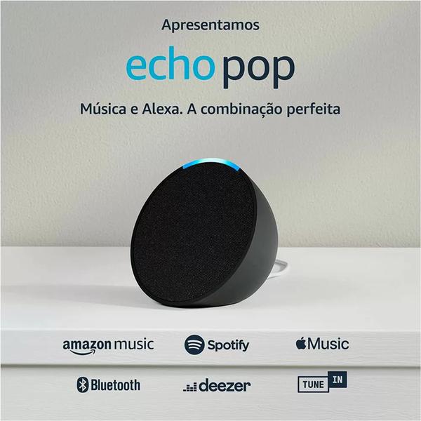 Imagem de Echo Pop Compacto Smart Speaker com Alexa  Preto