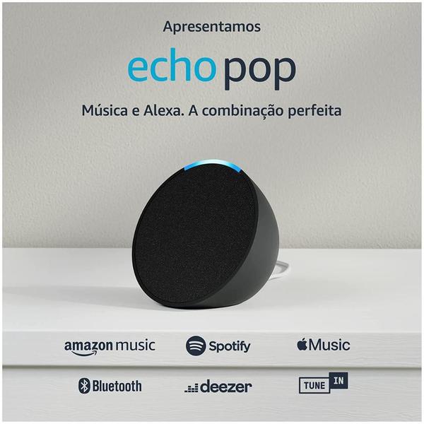 Imagem de Echo Pop Smart Speaker Com Alexa - Preto