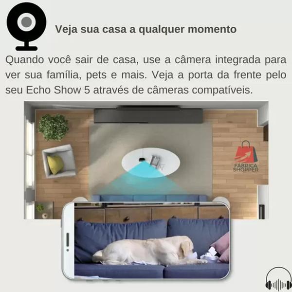 Imagem de ECHO SHOW 5 (3ª GERAÇÃO) SMART SPEAKER COM ALEXA, 5,5'' BRANCO