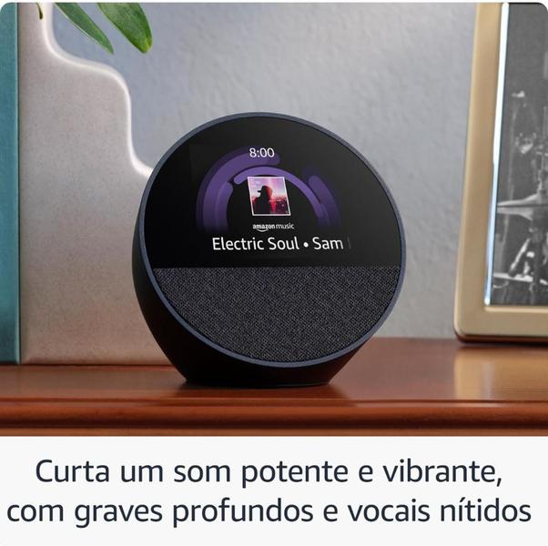 Imagem de Echo Spot 2024 Com Alexa Despertador Inteligente Preto Amazon