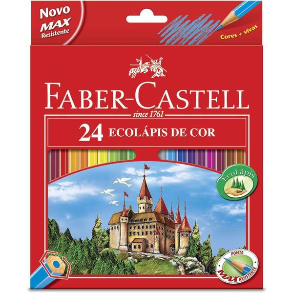 Imagem de Ecolápis de Cor 24 cores Faber-Castell Sextavado 120124G