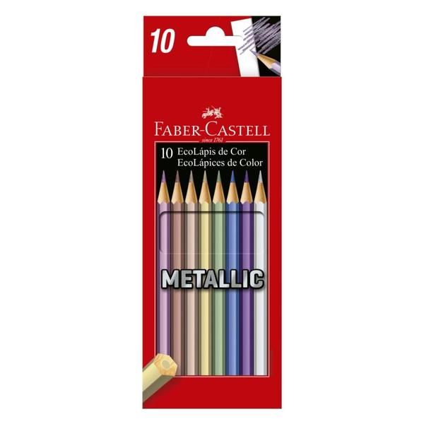 Imagem de Ecolápis de Cor Faber Castell 10 Cores Metallic 