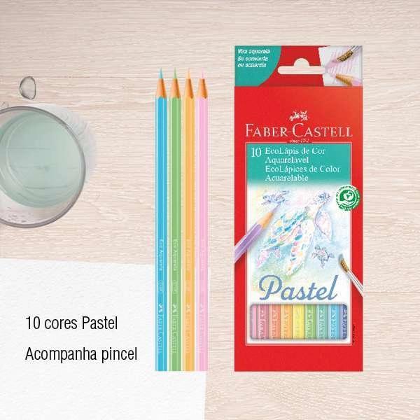 Imagem de Ecolápis de Cor Faber Castell 10 Cores Pastel 