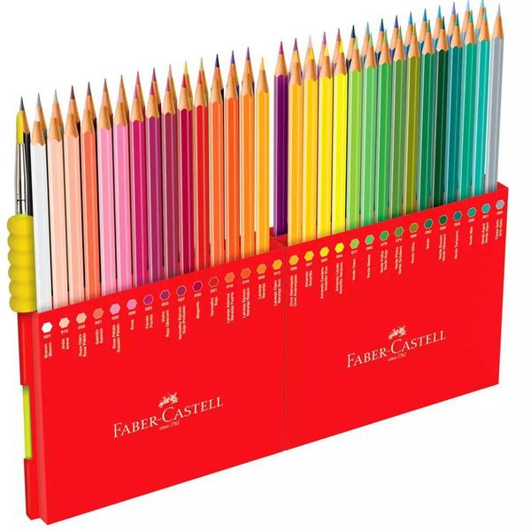 Imagem de Ecolápis de Cor Faber Castell Aquarelável Estojo 60 Cores