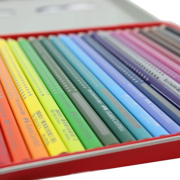 Imagem de EcoLápis de Cor Grip - Faber-Castell Estojo Lata com 24 Cores - Ref 121024LTN