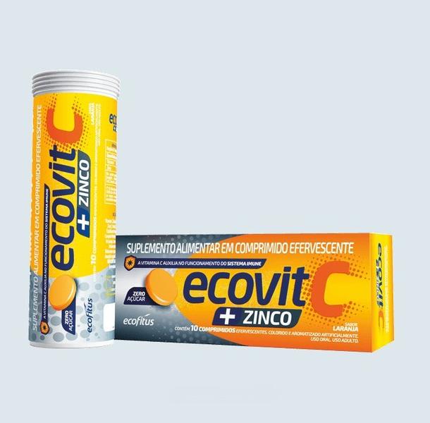 Imagem de Ecovit Vitamina C + Zinco 1g 10 Comprimidos - Ecofitus