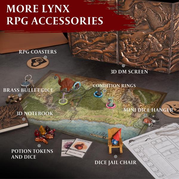 Imagem de Ecrã DM DND 5e Dungeons & Dragons em material sintético LYNX 3D