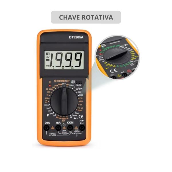 Imagem de Eda Profissional 9KF Multimetro Com Capacímetro Digital Mede Capacitor