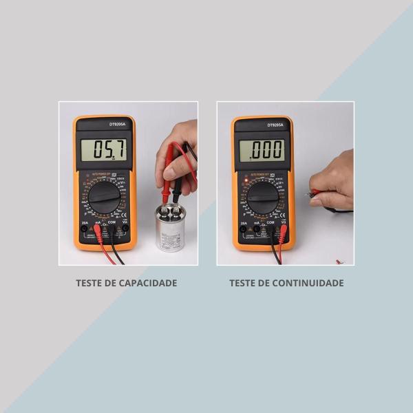 Imagem de Eda Profissional 9KF Multimetro Com Capacímetro Digital Mede Capacitor